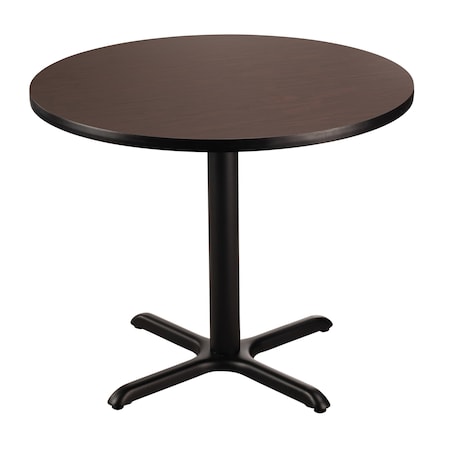 National Public Seating NPS Cafe Table, 36 Round, X Base, 30 Height CT13636XDMY